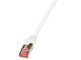 LogiLink PrimeLine - Patch cable - RJ-45 (M) to RJ-45 (M) - 25 cm - SFTP, PiMF - CAT 6 - halogen-free, snagless - white