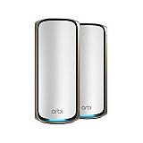 NETGEAR Orbi 970 series Quad-Band WiFi 7 Mesh System White 27Gbps 2 pieces 1year