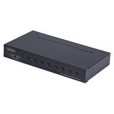 STARTECH.COM 8 Port DisplayPort KVM Switch 1HE Rackmount Satz 4K 60Hz DP 1.2 KVM Umschalter Taste/Hotkey TAA