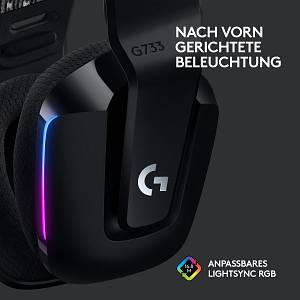 Logitech Gaming Headset Lightspeed G733 Black