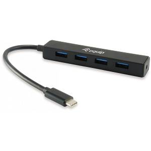 Equip USB-Hub 4-Port 3.2/C->4x3.0 5Gbps o.Netzteil sw
