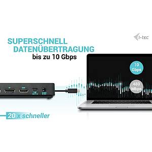 D I-TEC Dockingstation USB-C Gen2 /Thunderbolt 3/4