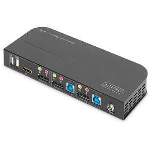 Digitus DS-12850 KVM-Switch 2-Port 4K/60Hz 2x DP > 1x DP/HDMI