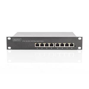 DIGITUS Switch 8-Port Gigabit 80W PoE Managed black