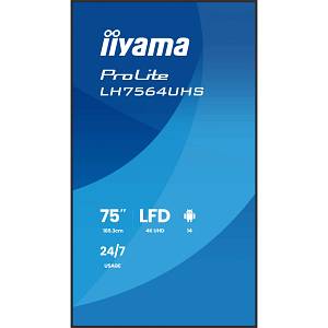 IIYAMA 189.3cm(75) LH7564UHS-B1AG 16:9 2xHDMI+USB-C (Speditionsversand)