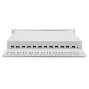 DIGITUS Cat.6A Patch Panel. geschirmt. 12-Port. 10. grau