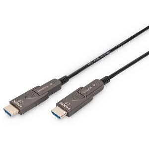 DIGITUS HDMI AOC Hybrid Glasfaserkabel 4K abnehmbar 30m schw