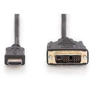 DIGITUS HDMI-Kabel A->DVI(18+1) St/St 3.0m black FullHD