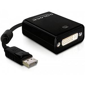 DELOCK Adapter DP-St > DVI24+5-Bu 22.5cm black
