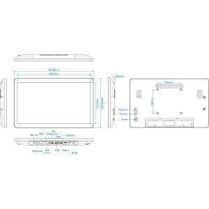 ALLNET High Performance Display 14 Zoll LTE Android 12 RK3588 NFC PoE HDMI In Farbe black