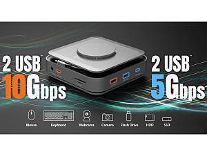 j5create Dock USB-C Dual Display 4K MST MacBookM3 HDMI/RJ45/SD/USB/PD + Wireless Charger + 140W PSU UK JCD3199P