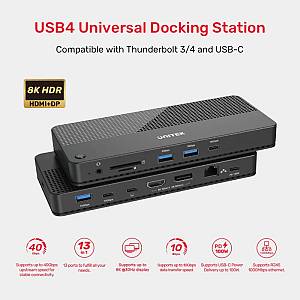 Unitek USB-C Hub USB4 MST HDMI/DP/Gb/SD/Audio/PD100W D1079A