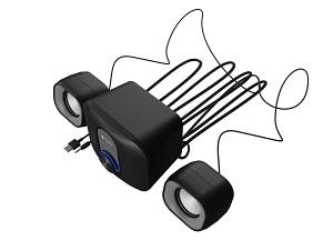 Natec PC Speakers 2.1 USB Powered 3.5mm 11W RMS Black PUG