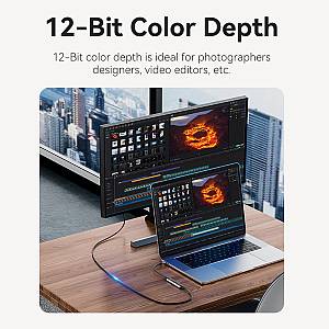 Vention Converter USB-C to HDMI Adaptor 0.25m 8K60Hz Metal CRDBC