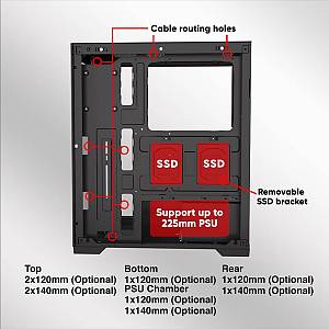 Armaggeddon Aquaron Pro ATX Gaming Case White
