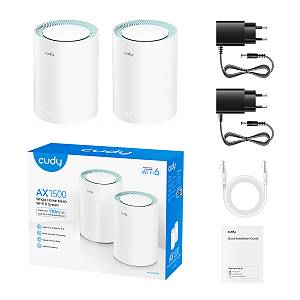 Cudy Mesh AX1500 Dual Band Gigabit Wi-Fi 6 2-Pack M1500