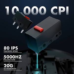 Armaggeddon Gaming Mouse Wired+2.4G Recharge FOXBAT-III CYBERPANK Black