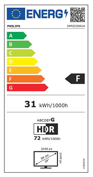 Philips 86.4cm (34.0) 34M2C5501A 21:09 2xHDMI+DP+USB Curved