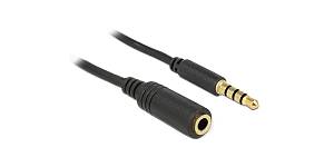 Delock , Audio extension cable , mini-phone stereo 3.5 mm female to mini-phone stereo 3.5 mm male , 50 cm , black