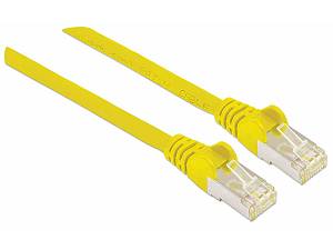 S/FTP 26 AWG, CAT7 Raw Cable, CAT6a Modular plugs, 1 m, Yellow
