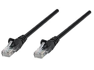 Intellinet Network Patch Cable, Cat6, 1.5m, Black, Copper, S/FTP, LSOH , LSZH, PVC, RJ45, Gold Plated Contacts, Snagless, Booted, Polybag - Patch cable - RJ-45 (M) to RJ-45 (M) - 1.5 m - SFTP - CAT 6 - booted, snagless - black