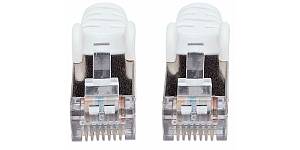 S/FTP 26 AWG, Cat7 Raw Cable, Cat6a Modular Plugs, 2 m (6.5 ft.), White