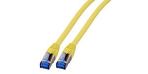 RJ45 Patch cable S/FTP, Cat.6A, Cat.7 Raw cable TPE superflex, 3 m, yellow