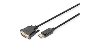 DIGITUS DisplayPort Adapterkabel, DP auf DVI-D, 3,0m, sw