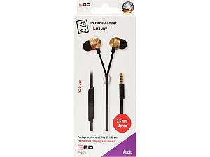 2GO In-Ear Stereo-Headset Luxury Zipper-Style  gold