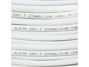 LogiLink PrimeLine , Bulk cable , 50 m , SFTP , CAT 7 , halogen-free, stranded , white