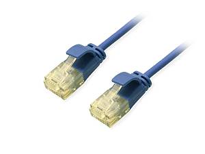 Equip Patchkabel Cat6A SlimFlex U/UTP 0.50m blau LSZH 2xRJ45 Polybeutel