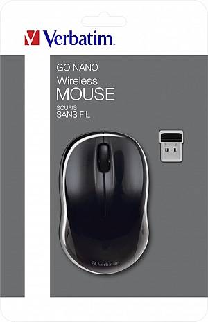 Verbatim Mouse Wireless GO NANO Black