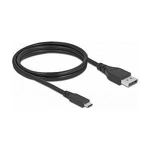 DELOCK Bidirektionales USB Type-C zu DisplayPort Kabel DP Alt Mode 8K 60Hz 1m DP 8K zertifiziert