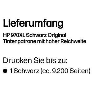 HP 970XL , High Yield , black , original , ink cartridge , for Officejet Pro X451dn, X451dw, X476dn MFP, X476dw MFP, X551dw, X576dw MFP