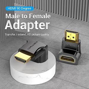 Vention HDMI Right Angle Adaptor Male to Female 90 Degree 4K60Hz AIOB0