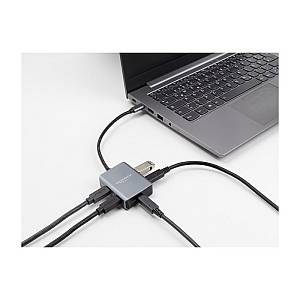 DELOCK USB 10 Gbps 4 Port USB Type-C Hub mit USB Type-C Anschluss