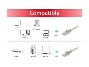Cat.6 U/UTP Patch Cable, 0.25m