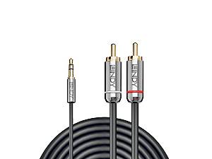 Lindy Cromo Line - Audio cable - mini-phone stereo 3.5 mm male to RCA male - 10 m - anthracite - round