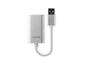 LINDY Audioadapter USB Typ A 3.5mm