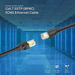 Unitek CAT7 Patch Cable SSTP 0.5m black C1808HBK