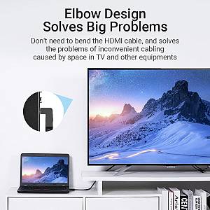 Vention HDMI Cable Right Angle 90 Degrees 1.5m AARBG