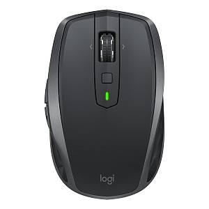Logitech MX Anywhere 2S Mouse laser 7 buttons wireless 2.4 GHz Bluetooth 4.0 LE USB Unifying receiver graphite