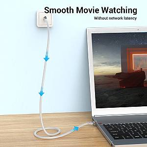 Vention NETWORK Cable CAT6A SFTP 0.3m Grey IBHHAA