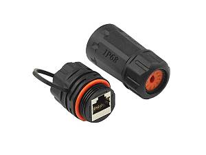 Good Connections patch cable coupling outdoor IP68 Cat. 6a RJ45 fully shielded black Good , Network , CAT 6a , IP68