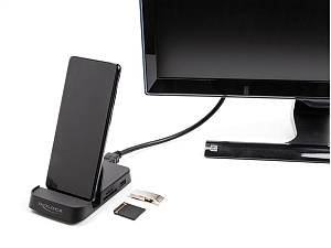 DELOCK Smartphone Dockingstation 4K mit integrierter Halt.