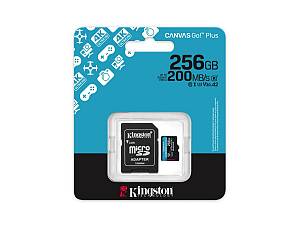 SD MicroSD Card 256GB Kingston SDXC Canvas Go Plus retail