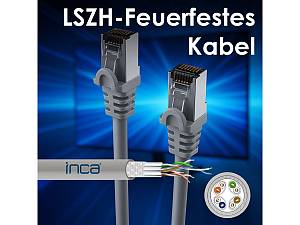 INCA Ethernetkabel ICAT7-100AG S/FTP1 23 AWG CAT7-Kabel 100M