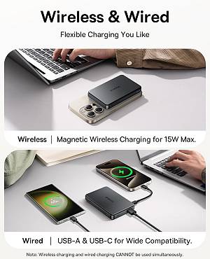 Baseus Powerbank Wireless 22.5W 10000mAh 15W Qi2 Airpow  Black