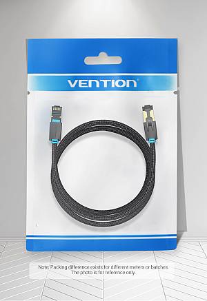 Vention NETWORK Cable CAT8 SFTP Braided 2.0m Black IKGBH