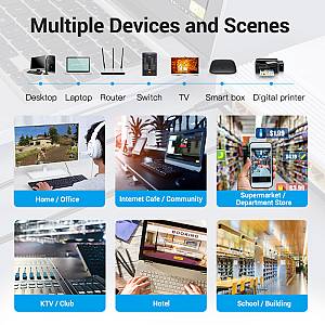 Vention NETWORK Cable CAT8 SFTP Flat 0.5m Black IKCBD